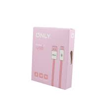 CABLE USB MACARON ONLY V8 ROSA