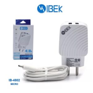 CARGADOR IBEK 2 USB 4.8 A TIPO C IB-4808